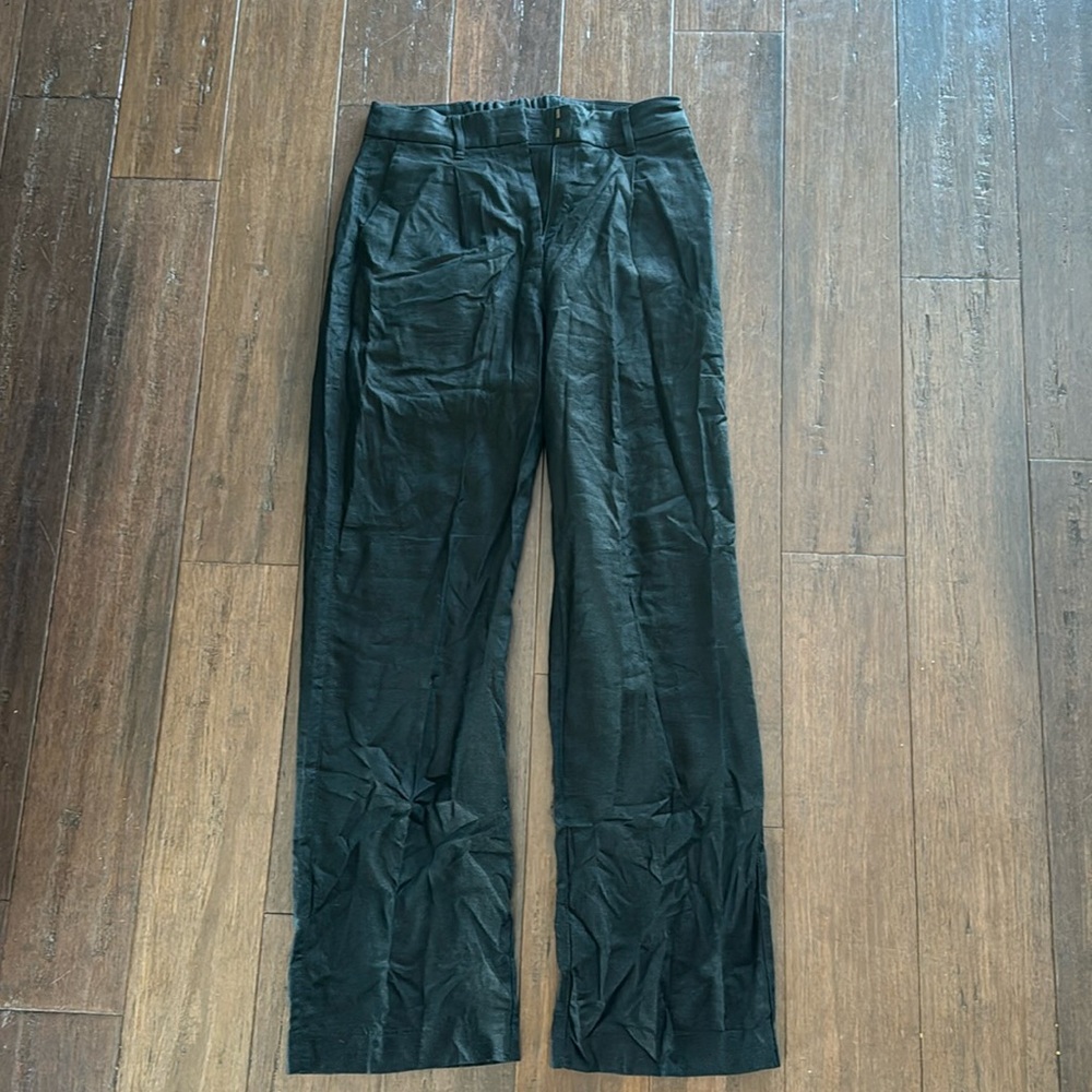 Black wide leg trousers